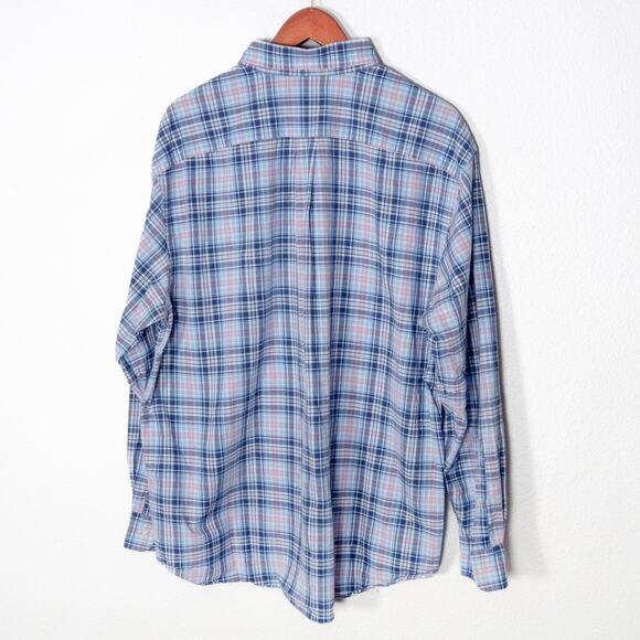 Vineyard Vines Men’s Shirt Nautical Preppy Coastal Blue Plaid Cotton Size XL - Picture 2 of 7